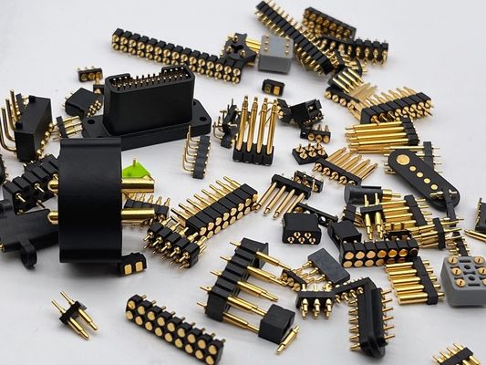 1.27mm 3pin 오른쪽 앵글 디프 타입 브래스 스프링 로딩 마그네틱 포고 핀 커넥터
