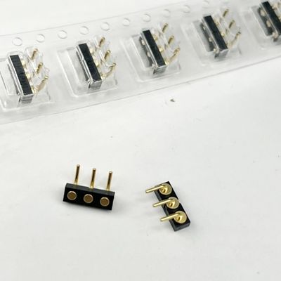 3p 2.54mm 스프링 로딩 여성 볼 플랑저 자기 포고 핀 커넥터