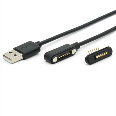 IP67 방수 PCB 여성 포고 핀 커넥터 금 플래시 플래팅 및 50mohm 맥스 접촉 저항과 함께 자기 케이블