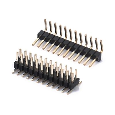 2.0mm 피치 H2.0mm 단일 라인 핀 헤더 커넥터 1 - 40 핀 오른쪽 각 디프