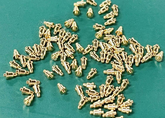 남성 스프링 로딩 핀 3.00mm 포고 핀 커넥터에 금으로 칠