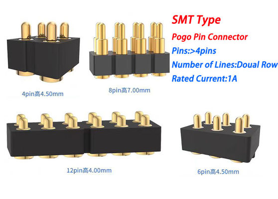 6pin 여성 포고 핀 커넥터와 스프링 연락 커넥터 SMD PCB를 위해 사용자 정의