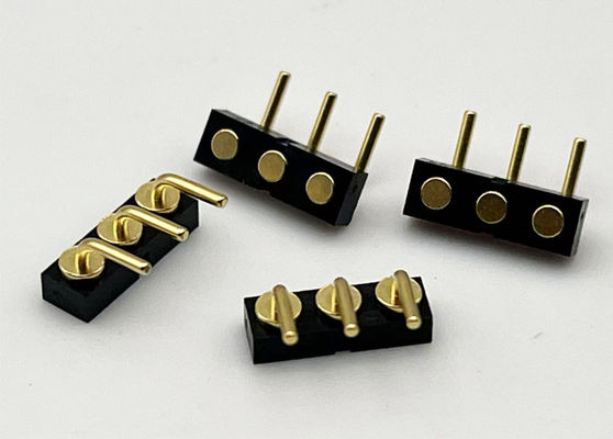 3p 2.54mm 스프링 로딩 여성 볼 플랑저 자기 포고 핀 커넥터