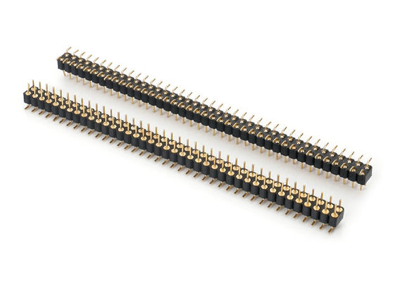 2.0mm 남성 둥근 핀 헤더 듀얼 라이브 PCB 커넥터 가공 핀 헤더