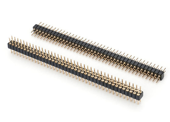 2.0mm 남성 둥근 핀 헤더 듀얼 라이브 PCB 커넥터 가공 핀 헤더