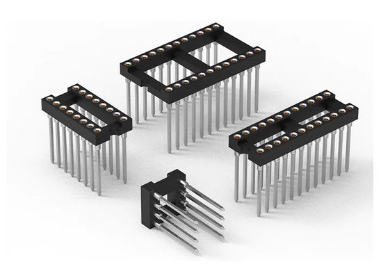 가공 된 둥근 핀 헤더 SMT PCB 유형 H3.0mm 6 핀 - 64 핀 IC 소켓