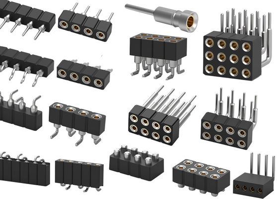 듀얼 라이브 PCB 둥근 핀 헤더 커넥터 가공 여성 헤더 1.27mm 2.0mm 2.54mm