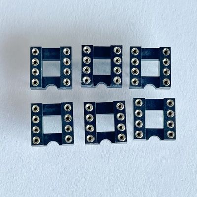 2.54mm 8 핀 IC 소켓 커넥터 여성 직선 핀 헤더 PBT 단열 재료 검은색