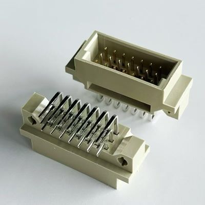 2.54mm Din 41612 커넥터 21 위치 오른쪽 각 남성 3x7Pin 유로카드 커넥터