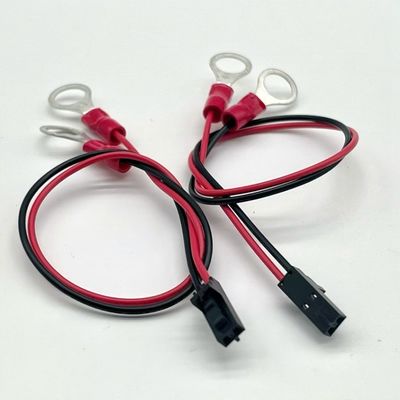 모렉스 2.54mm 2P 여성 커넥터 M4 둥근 터미널에 와이어 케이블 UL1007 22AWG 케이블