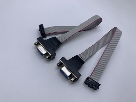 D-sub DB9에서 FC-10p 2.54mm 평면 리본 케이블 남성 여성 10 26 핀 IDC 커넥터 케이블
