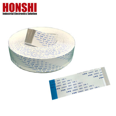 UL20624 1.25mm 8pin FFC 리본 케이블 80C 60V 100mm 리본 유연 평면 케이블