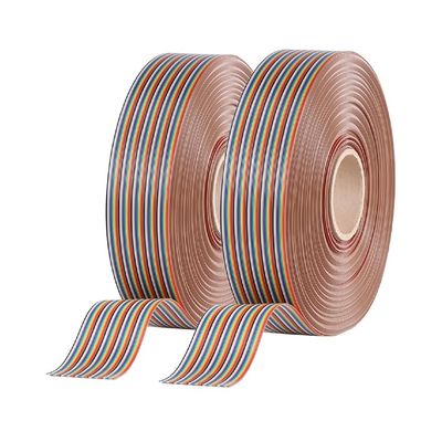 8pin - 64pin 맞춤형 평면 무지개 케이블 피치 1.27mm 리본 케이블 100 M / 롤