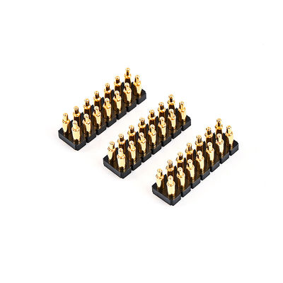 2.54mm 16P 포고 핀 커넥터 SMT 타입 금으로 칠한 청동 스프링 로딩 된 포고 핀