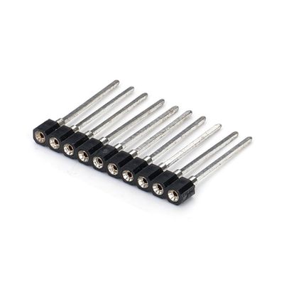2.54mm 듀얼 라이 H7.0mm SMT PCB 청동 원형 여성 헤더 커넥터 PA6T 블랙