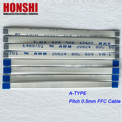 평면 플렉스 커넥터 AWM 20624 0.5mm Pitch 4pin 플렉서블 평면 리본 케이블 집합
