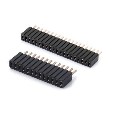 1.0 여성 헤더 디프 이중 줄 직선 PA6T 검은 2pin-100pin 보드 보드 연결 장치