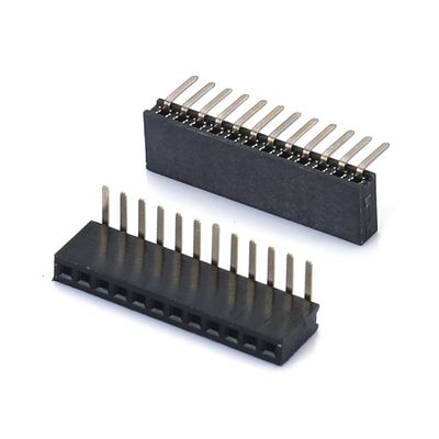 1.0 여성 헤더 디프 이중 줄 직선 PA6T 검은 2pin-100pin 보드 보드 연결 장치