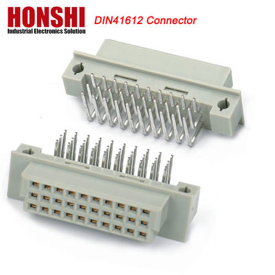 PCB 남성 프레스 핀 DIN 41612 커넥터, 21pin 직선 3줄 PCB 유로카드 커넥터