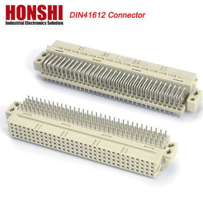 오른쪽 각 PCB 128 핀 DIN 41612 유로 여성 커넥터 보드 잠금 Pbt 회색