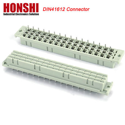 오른쪽 각 PCB 128 핀 DIN 41612 유로 여성 커넥터 보드 잠금 Pbt 회색