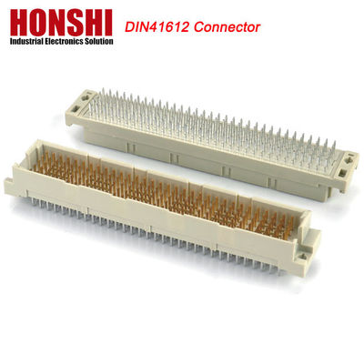 오른쪽 각 PCB 128 핀 DIN 41612 유로 여성 커넥터 보드 잠금 Pbt 회색