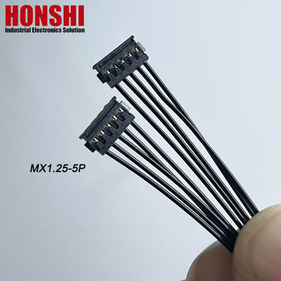 듀얼 엔딩 5P MX1.2 배터리 케이블 MOLEX 78172 터미널 와이어 허리 어셈블리 검은색