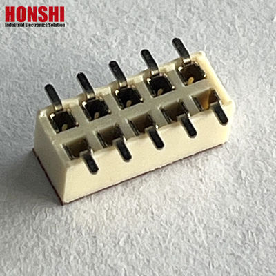 여성 헤더 커넥터 이중 줄 흰색 피치 2.54mm H7.1 10p SMT 타입 PA6T PCB 보드