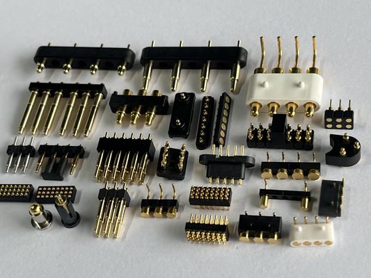 SMT 타입 포고 핀 도킹 커넥터 4핀 10핀 12핀 스프링 로딩 콘택트 고 내구성 및 소금 안개 저항성