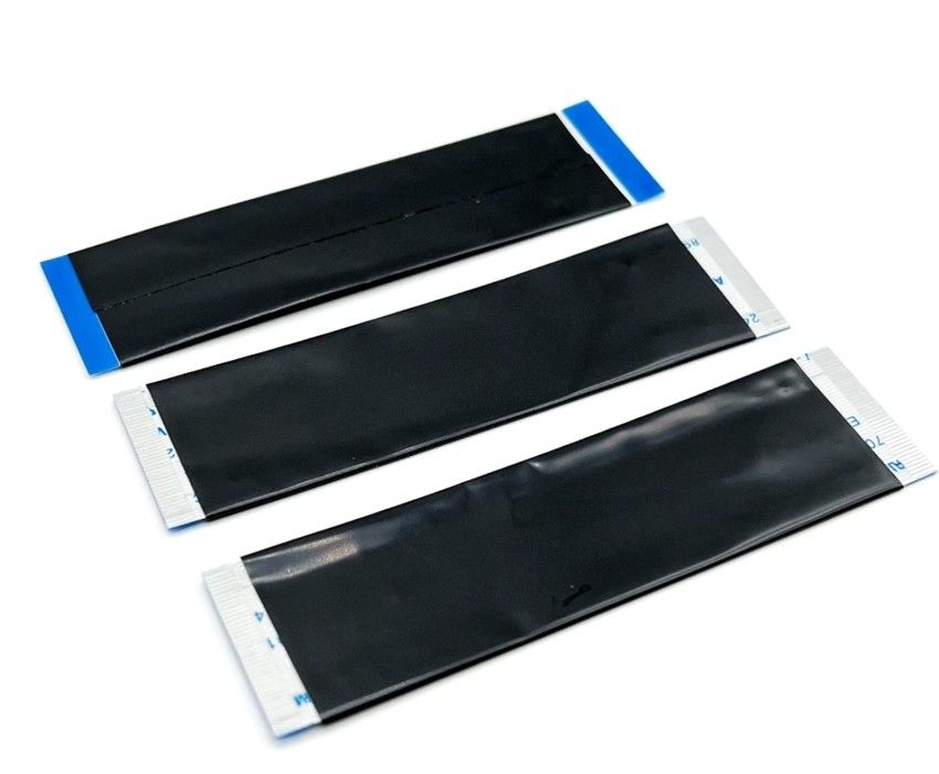 6 핀 평면 FFC 리본 케이블 15cm 같은 측면 Awm 20624 80c 60V 등급 전압