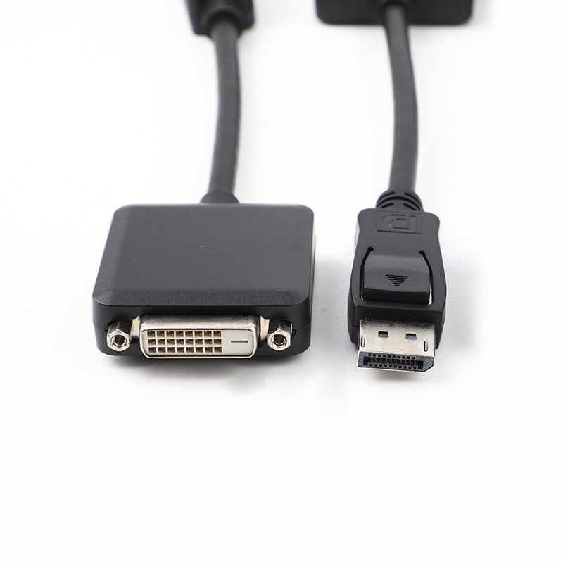 DP 남성에서 DVI 여성 어댑터 케이블 PC TV 전자 연결을 위해 200mm 골드 팔티드