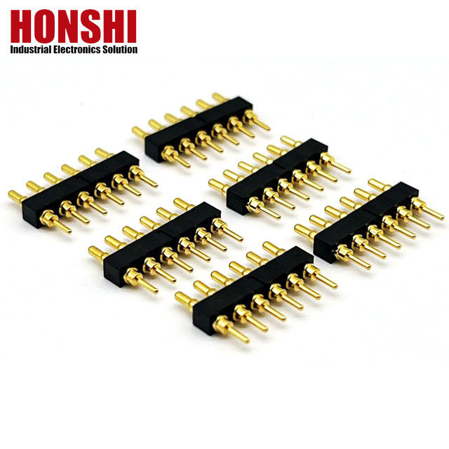 여성 포고 핀 커넥터 6P 금판 H2.5 디프 타입 구리 접촉 PCB 고전류