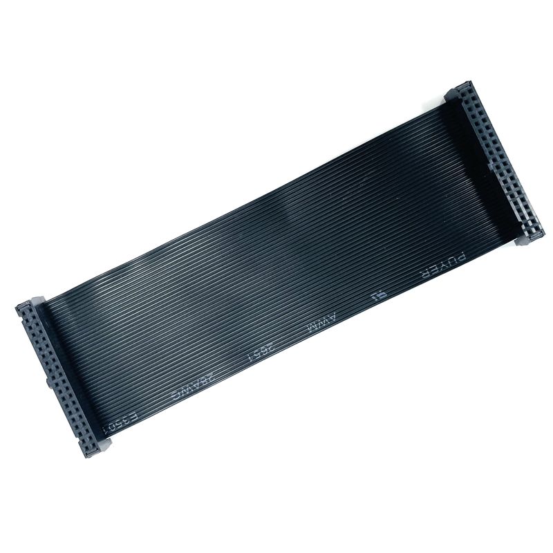 사용자 지정 2.54mm 검은 평면 케이블 6 핀 - 64 핀 IDC 평면 리본 케이블 조립