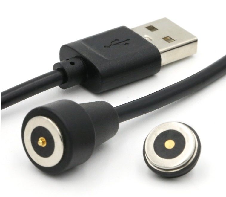 고전류 3.0a 충전 케이블 USB 2 핀 원형 전원 충전 어댑터 자기 포고 핀