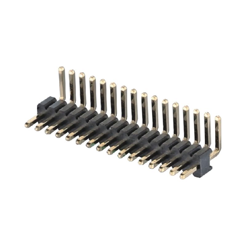 1.27mm Pitch Right Angle Board To Board 커넥터 2 - 50 핀 Brass Pin Header 커넥터