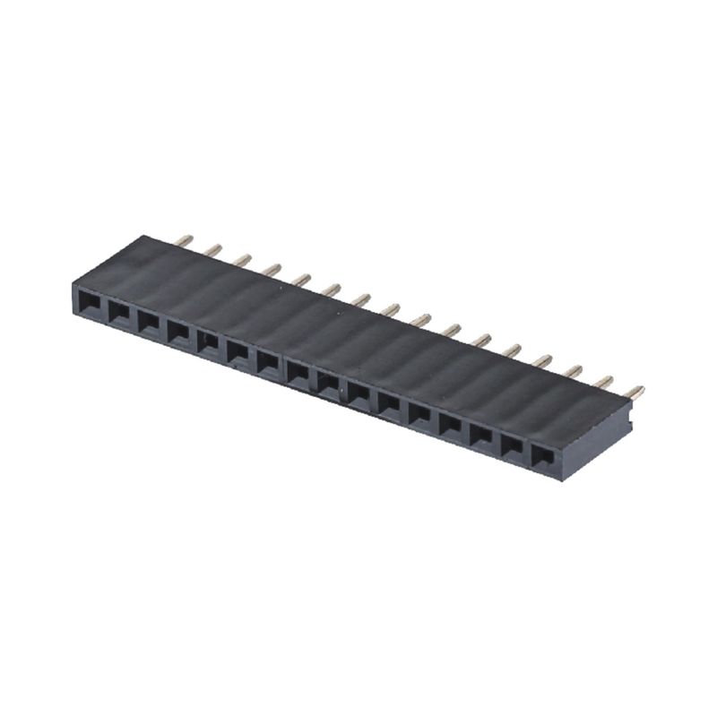 여성 헤더 커넥터 1 * 40 PA6T 검은 오른쪽 각 커넥터 2.54mm 피치 H8.5mm