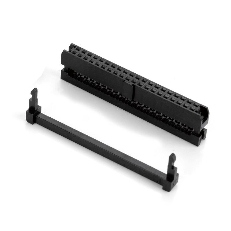 2.0mm Pitch IDC PCB 커넥터 6 - 64 핀 검은색 여성 소켓 평면 케이블 FC 소켓