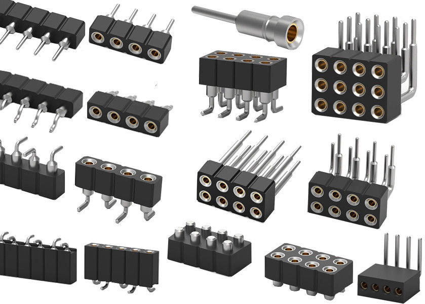 듀얼 라이브 PCB 둥근 핀 헤더 커넥터 가공 여성 헤더 1.27mm 2.0mm 2.54mm