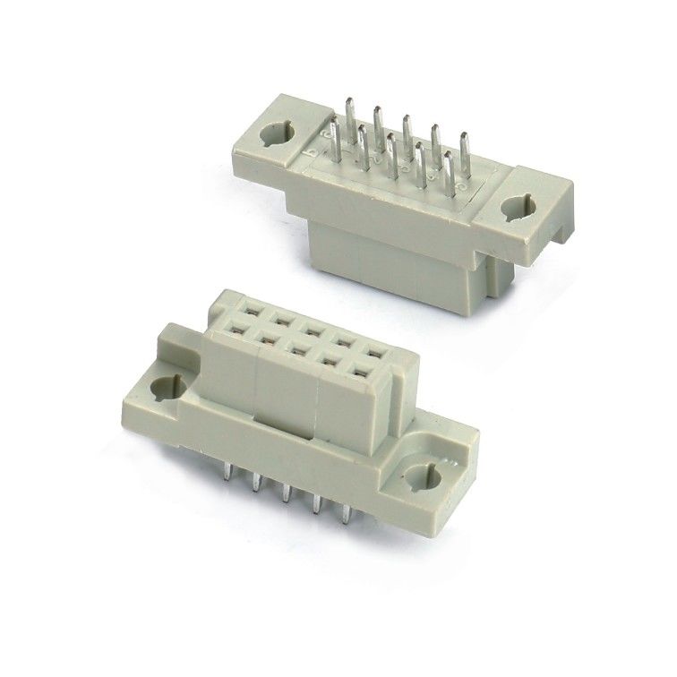 DIN 41612 커넥터 2 행 10 핀 여성 핀 직선 구멍 2x5 피치 2.54mm DIP