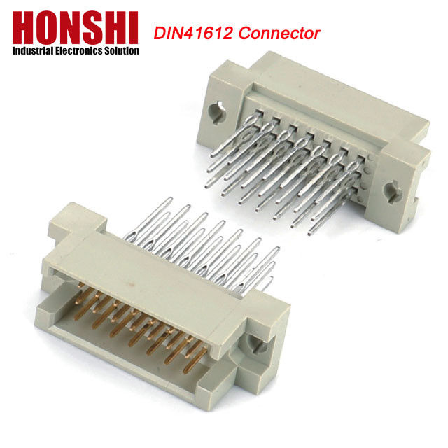 PCB 남성 프레스 핀 DIN 41612 커넥터, 21pin 직선 3줄 PCB 유로카드 커넥터