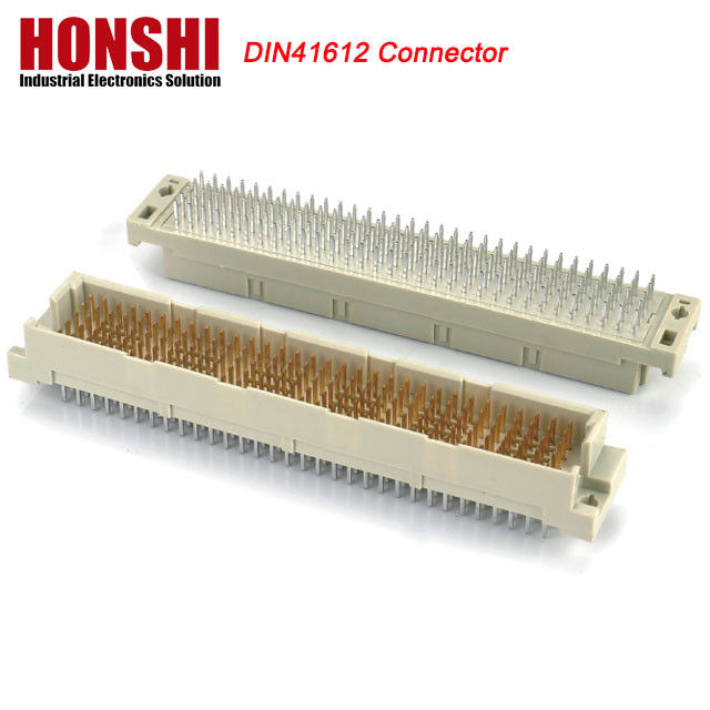 DIN 41612 네 줄 인라인 128 핀 DIN41612 커넥터 구리 PCB 현재 적용