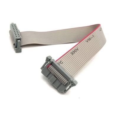16 핀 평면 IDC 리본 케이블 허리 PVC 폴리에스터 2.54mm 전기 10cm
