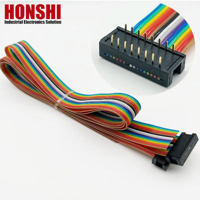 DIP 2.54x7.62mm 평면 케이블 전기 전선 보드 연결 장치 평면 전선 허리