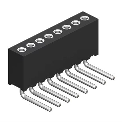 1.27mm 가공 여성 헤더 H4.1 둥근 단일 행 오른쪽 각 핀 헤더 여성