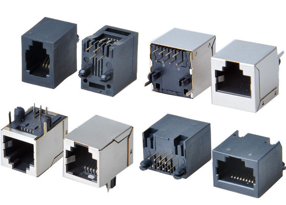 8p8c RJ45 이더넷 커넥터 1x1 포트 여성 RJ45 자크 자석 없이