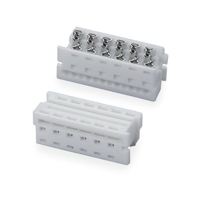 1.27mm 피치 화이트 IDC 커넥터 4 6 8 10 20 24 핀 평면 케이블 커넥터