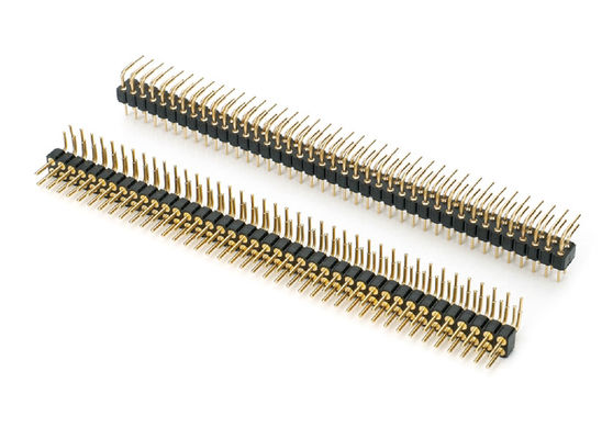 2.0mm 남성 둥근 핀 헤더 듀얼 라이브 PCB 커넥터 가공 핀 헤더